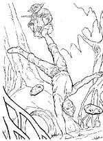 coloriage star wars Luke Skywalker et maitre yoda